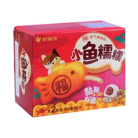 好丽友小鱼糯糯 糯米红豆味糕点 56g/盒