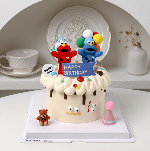 芝麻街摩多甜饼怪蛋糕 商品图0