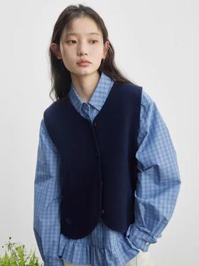 步履不停/5A11219C/格子花边衬衫