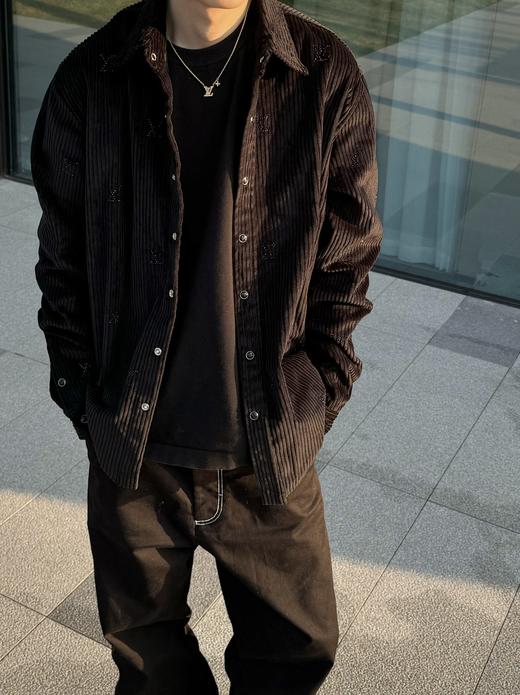 驴家 24fw菲董灯芯绒烫钻衬衫 商品图2