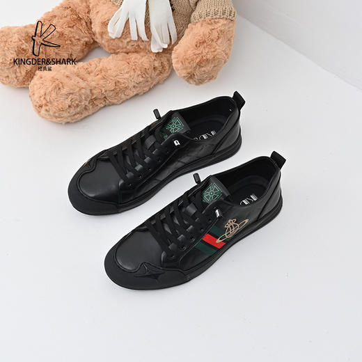 经典鲨2025年春季新品韩版男士平底一脚蹬舒适休闲鞋KW08-513081 商品图4