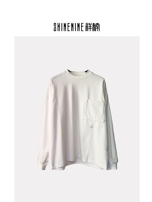 S41951172纯色分割长袖T恤 商品图0