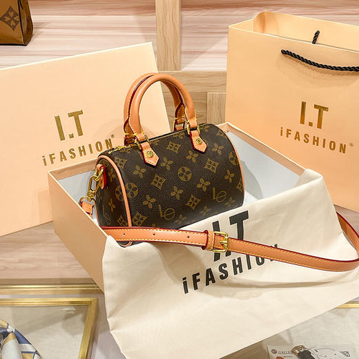 丁摩 【高品质】枕头包女新款复古老花高级感波士顿女士手提斜挎小包大牌包包5ZF-62940 商品图5