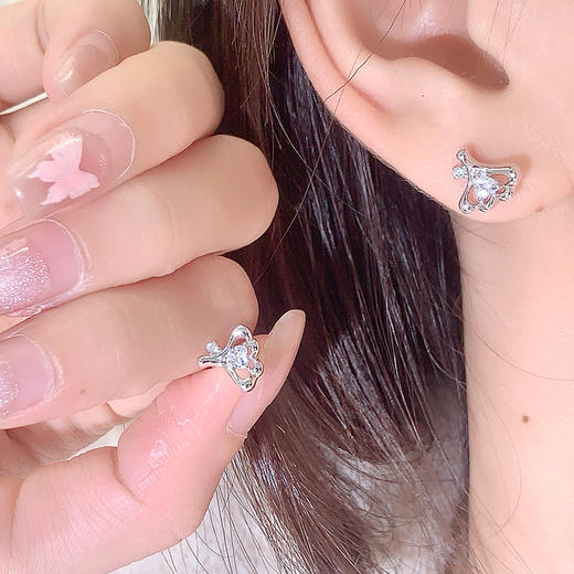 【三生有杏】卡蒂罗/KADER 小杏运耳钉 新中式浪漫银杏叶造型设计简约小众纯银耳饰 幸好有你时来运转配饰 商品图4