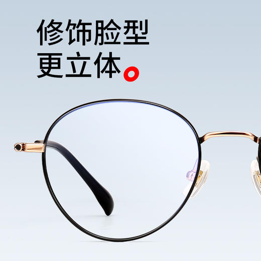 普莱斯眼镜光学镜框2120 复古圆框修饰脸部 钛+板材拼接 男女同款 三色可选 商品图6