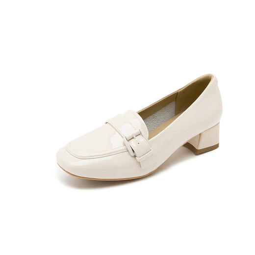 雀说 春季新品浅口粗跟真皮时装鞋女5305 商品图6