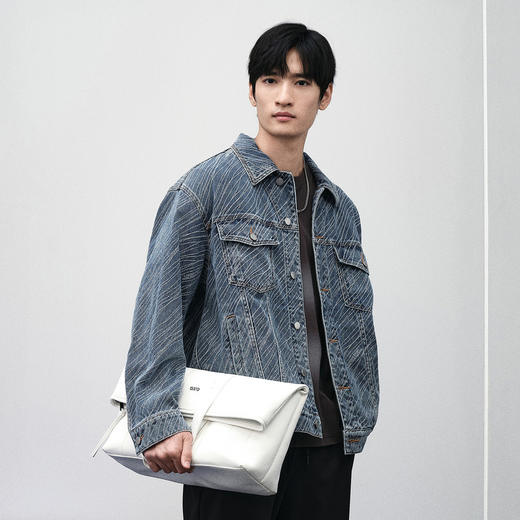 GXG男装 新年系列双色牛仔夹克 24年春季热卖GFX1E800661 商品图2