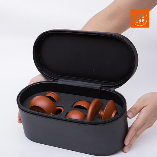 璞实茶器璞实逸趣紫砂壶套装茶壶茶杯茶道套装礼盒装一壶二杯 商品图2