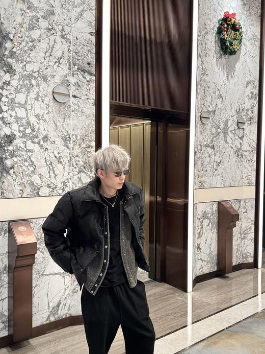 CD 24fw oblique 科技暗纹提花满印薄款立领夹克羽绒外套 商品图8