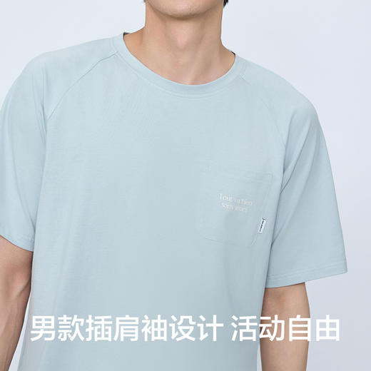 【新品上新】有棵树2025新款春夏短袖凉感可外穿情侣家居服套装-S0102 商品图3