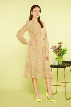 Le Malene 小圆点碎花连衣裙 11474