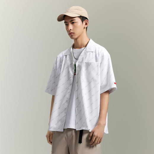 GXG男装  双色满印撞色织唛短袖衬衫 热卖衬衫 GEX12313722 商品图2