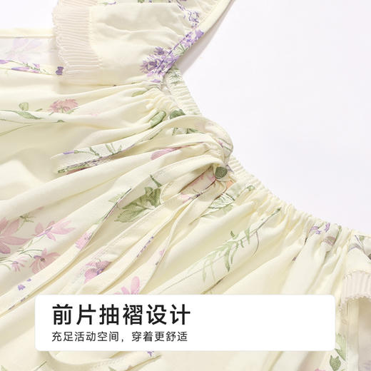 都市丽人女士梭织棉吊带裙薄梭织RC平纹生活家居袖类LHH6D5 商品图6