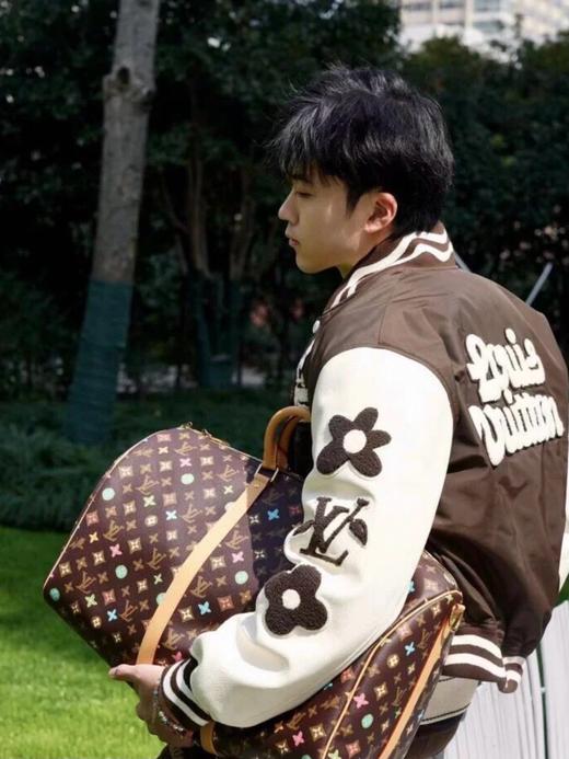 驴家 24fw Tyler秀款手臂老花卡其色棒球服棉服夹克 商品图1