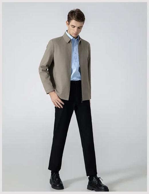 【早春福利】罗蒙春秋季男士翻领行政夹克 抗皱简约高端商务宽松夹克外套 商品图3