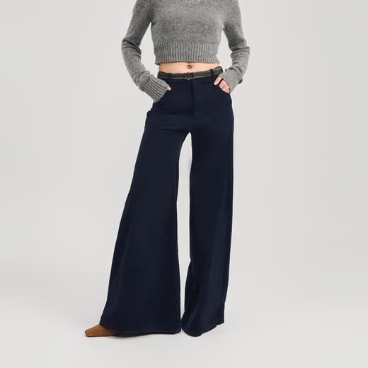 lost in echo2024秋冬新款复古休闲多口袋灯芯绒阔腿香蕉直筒裤女 商品图3