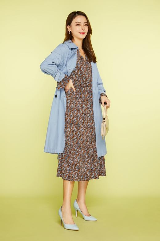 Le Malene V领收腰碎花连衣裙 11482 商品图1