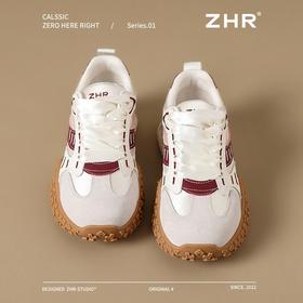 ZHR则则复古德训鞋女2025春季新款软底透气阿甘鞋百搭增高休闲鞋