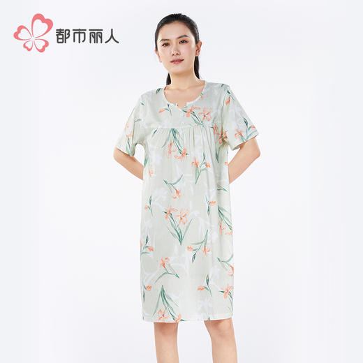 都市丽人女士棉质短袖裙薄32支CVC单面会员精选短袖类LHH6F5 商品图1