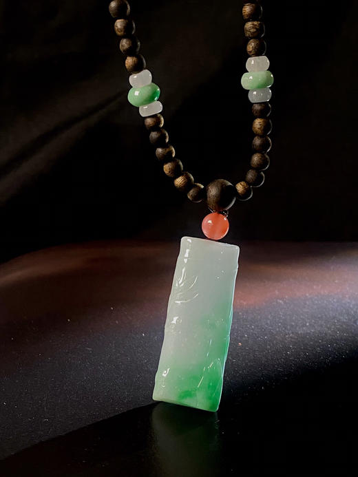 XY0059原创沉香+翡翠竹节套链1️⃣ 商品图1