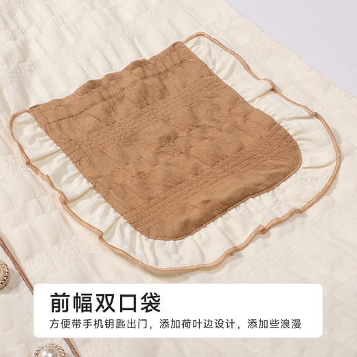 都市丽人女士梭织棉短袖套装薄梭织皱布提条生活家居短袖类LHH1E3 商品图7