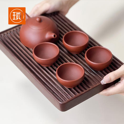 璞实茶器璞实风生水起一壶四杯200ml紫砂壶礼盒装 商品图5