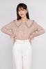 ANSUABEL 娃娃领珍珠扣饰格纹衬衣 11470 商品缩略图0
