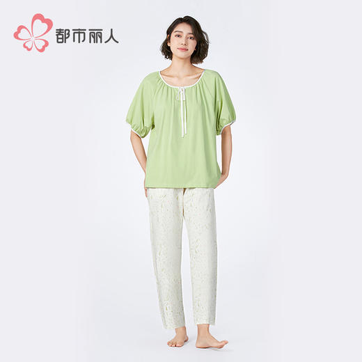 都市丽人女士棉质短袖套装薄40支TC拉架会员精选短袖类LHH2H5 商品图1