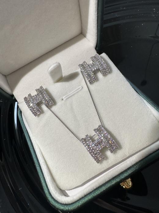 定制✅大牌同款系列耳钉，爆款最全合集🔥你想要的都给到你～～H～F  H~F/纯银镀白金的H家三件套/凯旋门/柿蒂/ 商品图1
