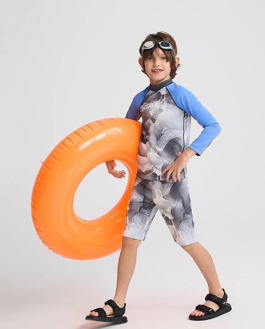 【春上新】8楼爱慕儿童Aimer Kids男孩2件装-墨韵海风五分泳裤AK267H253，吊牌价299元 商品图2