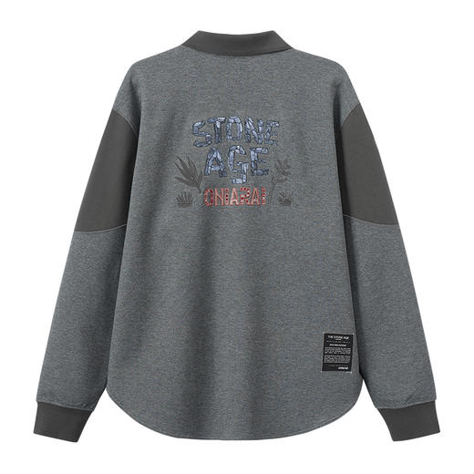 ONIARAI/鬼洗 石器时代自然环境长袖拼接宽松马球衫 A240011 商品图7