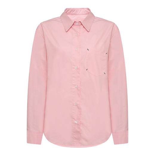 【2件9折】【Petit Bari】(多色)休闲廓型棉质女士长袖衬衫高品质长袖衬衫 商品图1