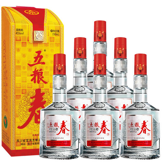 五粮液公司出品 五粮春  浓香型白酒 45度整箱500ml*6瓶 商品图1