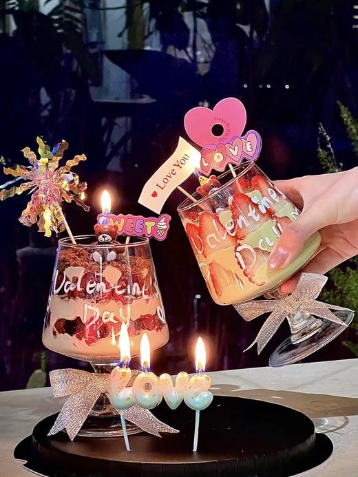 情人节蛋糕丨一起为爱干杯 微醺高脚杯 商品图0