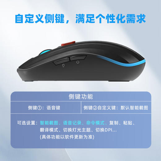 【科大讯飞】鼠标STD星火版飞鼠  语音无线鼠标办公可充电语音转文字 商品图4