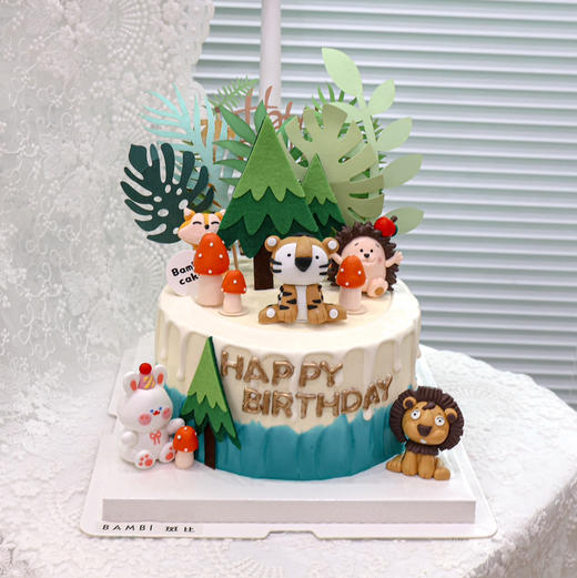 森林zoo动物大集合狮子老虎蛋糕 商品图2