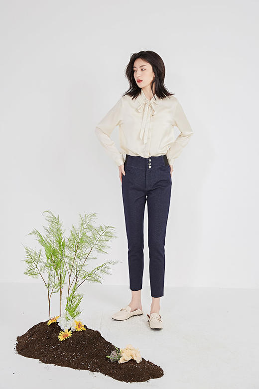 NUTS春季新品时尚宽松休闲百搭长裤女211073015B 商品图4