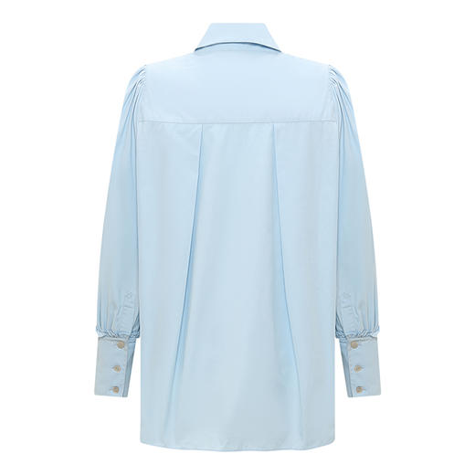 【2件9折】【Petit Bari】笑脸刺绣长袖衬衫复古宽松衬衫简约休闲百搭 商品图3