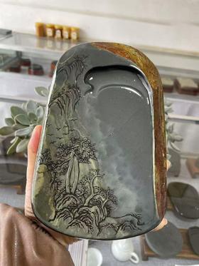 金星坑金星晕°山水砚