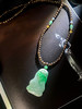 XY0054原创沉香+翡翠荷叶鱼套链 商品缩略图1