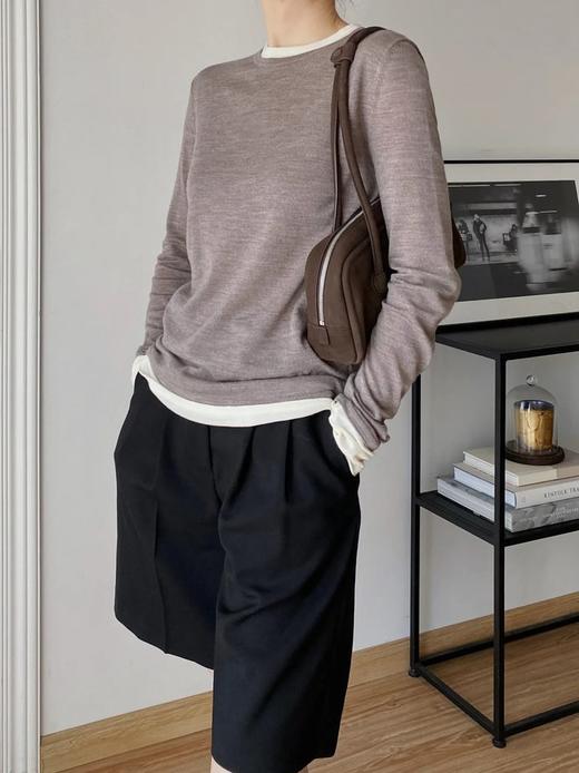 【高品质私服】【CC假两件拼色长袖空气T恤】柔软有筋骨 贴身越穿越亲肤G0997-CC【无标出货 介意慎拍】 商品图1