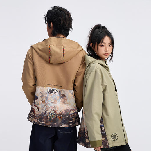 ONIARAI/鬼洗 后印象派油画花花世界防风夹克 A340013 商品图1