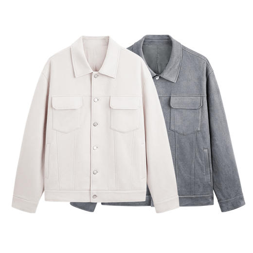 GXG男装 城市回溯仿麂皮简约舒适休闲夹克外套   秋季热卖 商品图4