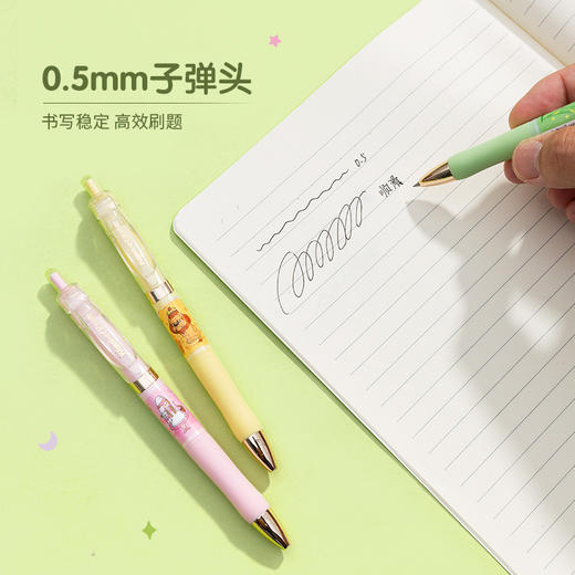 【5支/盒！米菲限时福利】握紧时间，留住美好。晨光K3517米菲系列按动中性笔套装礼盒，宛如清晨的第一缕阳光，温暖而明亮。0.5水笔黑色笔芯，笔杆可爱卡通，让你的学习旅程多了一份日常小确幸。 商品图2