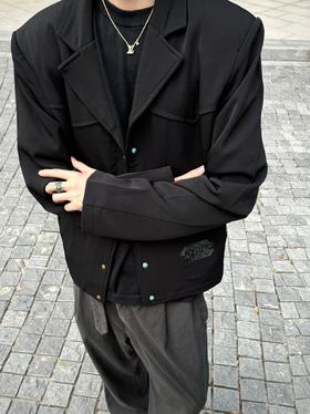 驴家  24fw绿松石羊毛西装夹克外套