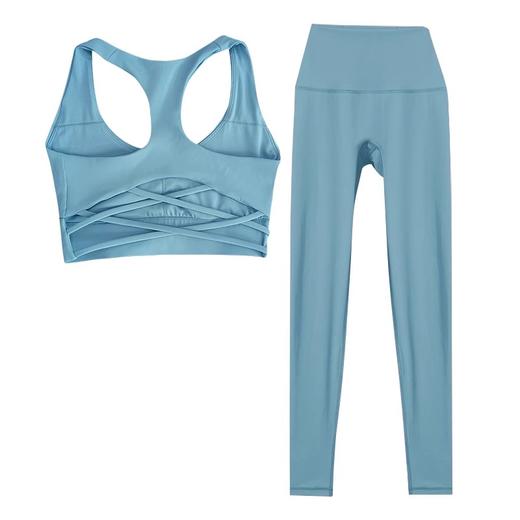 【限时秒】YOGACODE【火树银花系列】凉感运动背心女带胸垫性感交叉美背文胸DWB115040 商品图2