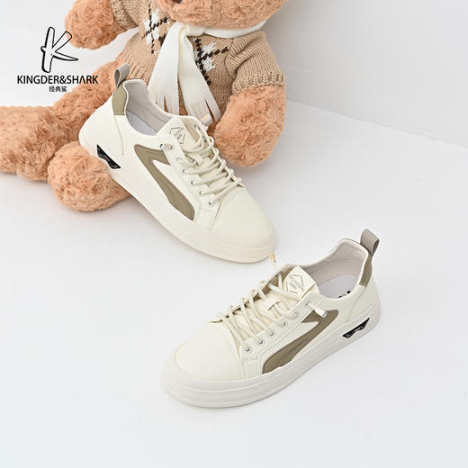 经典鲨2025年春季新品韩版男士一脚蹬平底舒适休闲板鞋KF16-513011 商品图2