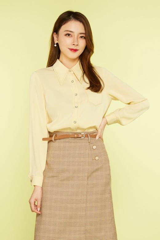 LNNNS 时尚简约黄色衬衣 11484 商品图0