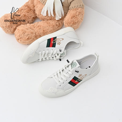 经典鲨2025年春季新品韩版男士平底一脚蹬舒适休闲鞋KW08-513081 商品图3