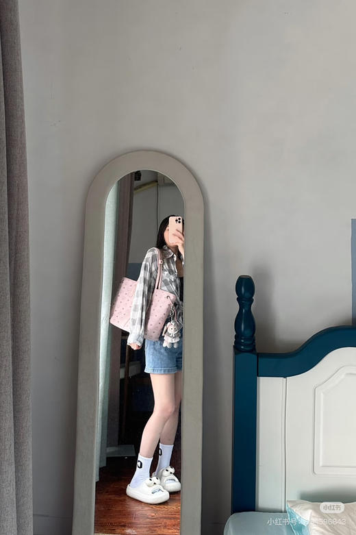 Mcm经典子母购物袋包-轻雾粉 商品图5